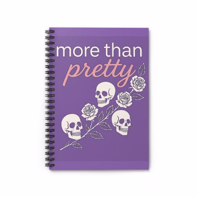More Than Pretty Aesthetic Journal, School Supplies, Unique Notepad, Trendy Stationery, Purple - One Size
