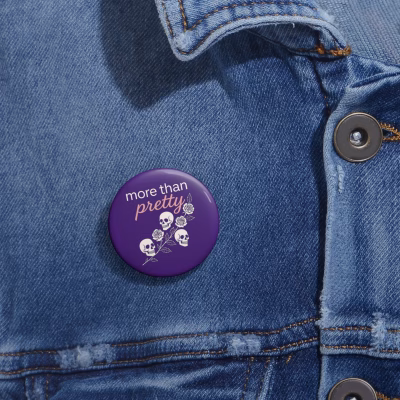 More Than Pretty Pin Buttons, Punk Fashion, Statement Accessories, Purple