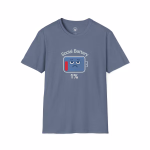 Social Battery 1%, Unisex Graphic Tee, Perfect for Introverts, Gift for Friends, Anxiety T-Shirt - Image 7