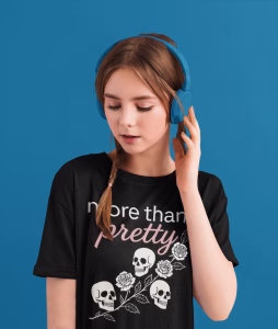 More Than Pretty Skulls 'n Roses Softstyle Shirt - Image 2