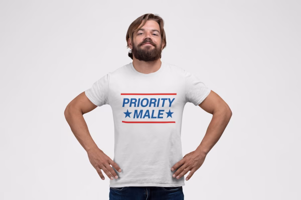 Priority Male Tee, Fun Unisex T-Shirt Summer Style