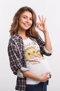 Cute Mama Taco Baby Taco Triblend Tee for Taco Lovers - Image 2