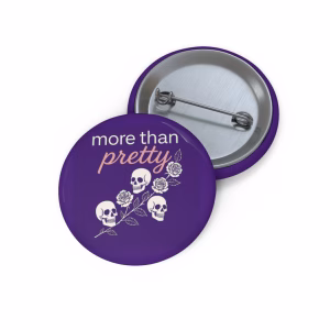 More Than Pretty Pin Buttons, Punk Fashion, Statement Accessories, Purple - Image 2