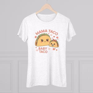 Cute Mama Taco Baby Taco Triblend Tee for Taco Lovers - Image 6