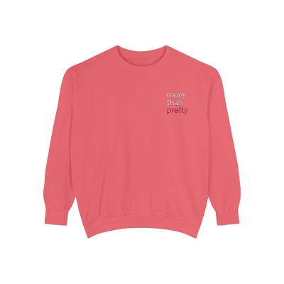 Embroidered More Than Pretty Sweatshirt - Watermelon, M