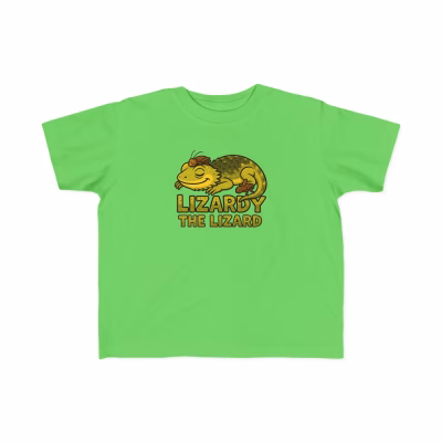 Lizardy the Lizard - Cute Toddler Tee - Adorable Animal Shirt, Kids Fashion, Fun Gift, Playtime Wear, Birthday Outfit - Apple, 2T