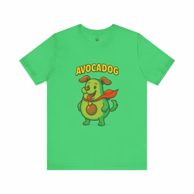 Avocado Dog Unisex Tee, Cute Dog Shirt, Animal Lover Gift, Funny Pet Tee, Casual Summer Top, Dog Mom Shirt - Synthetic Green, 3XL