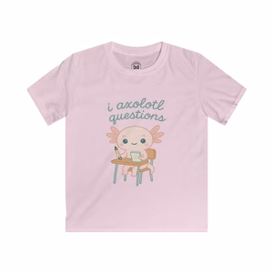I Axolotl Questions T-Shirt - Adorable Axolotl in Desk at School - Image 5