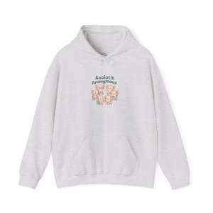 Cozy Axolotls Anonymous Hoodie, Cute Animal Sweatshirt, Gifts for Fish Lovers, Quirky Hoodie for Home, Unique Animal Apparel - Image 6