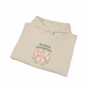 Cozy Axolotls Anonymous Hoodie, Cute Animal Sweatshirt, Gifts for Fish Lovers, Quirky Hoodie for Home, Unique Animal Apparel - Image 9