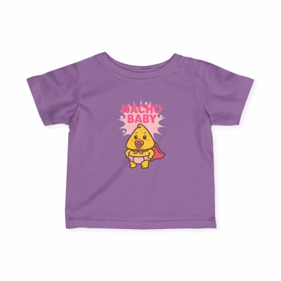 Adorable Nacho Baby Tee for Infants | Cute Baby Shirt for Baby Showers, Birthday Gift, Everyday Wear, Fun Baby Outfit - Lavender, 24M