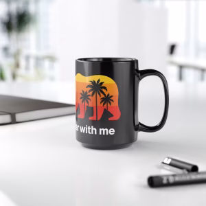 Bear With Me Coffee Mug California Sunset 15 oz - Image 3