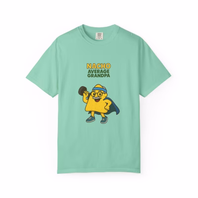 Nacho Average Grandpa T-Shirt, Funny Gift for Grandparents, Unisex Humor Tee, Perfect for Father's Day, Casual Wear, Comedy Apparel - Island Reef, L