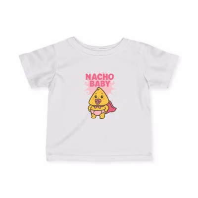 Adorable Nacho Baby Tee for Infants | Cute Baby Shirt for Baby Showers, Birthday Gift, Everyday Wear, Fun Baby Outfit - White, 12M