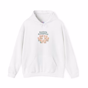Cozy Axolotls Anonymous Hoodie, Cute Animal Sweatshirt, Gifts for Fish Lovers, Quirky Hoodie for Home, Unique Animal Apparel - Image 4