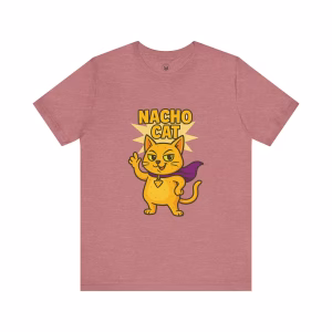 Nacho Cat Unisex Tee, Fun Graphic T-Shirt for Cat Lovers, Superhero Cat Design, Gift for Cat Owners, Perfect for Birthdays and Celebrations - Image 7