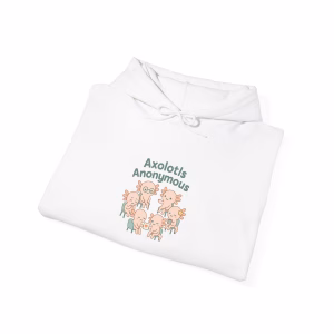 Cozy Axolotls Anonymous Hoodie, Cute Animal Sweatshirt, Gifts for Fish Lovers, Quirky Hoodie for Home, Unique Animal Apparel - Image 5