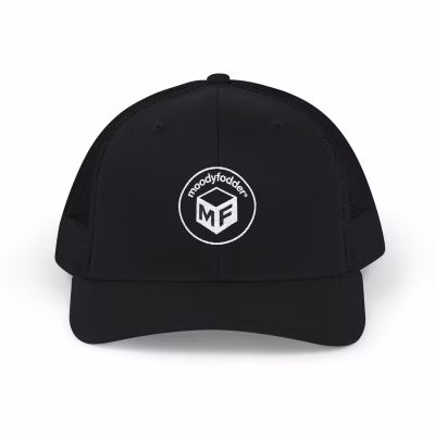 Embroidered Snapback Trucker Cap moodyfodder® Brand - One size, Black