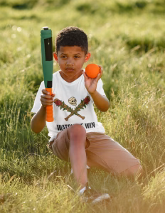 Kids Fine Jersey Tee - Watch me Win Skull & Rose Baseball Design - Image 2