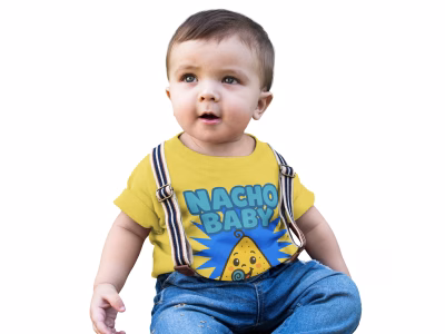 Cute Infant Tee - 'Nacho Baby' Funny Baby T-Shirt, Baby Shower Gift, Infant Casual Wear, Toddler Clothes, Children's Humor Shirt