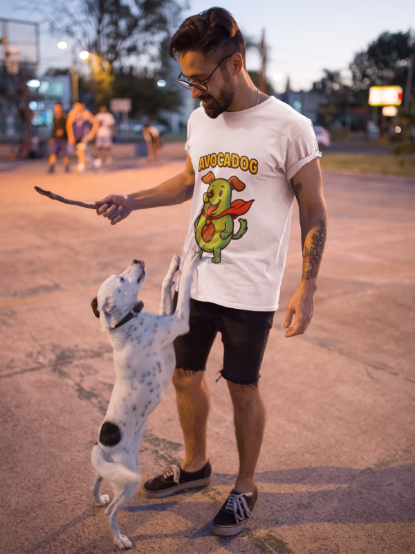 Avocado Dog Unisex Tee, Cute Dog Shirt, Animal Lover Gift, Funny Pet Tee, Casual Summer Top, Dog Mom Shirt