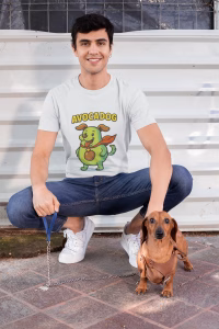Avocado Dog Unisex Tee, Cute Dog Shirt, Animal Lover Gift, Funny Pet Tee, Casual Summer Top, Dog Mom Shirt - Image 2