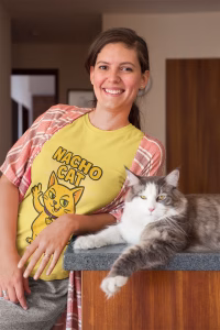 Nacho Cat Unisex Tee, Fun Graphic T-Shirt for Cat Lovers, Superhero Cat Design, Gift for Cat Owners, Perfect for Birthdays and Celebrations - Image 5