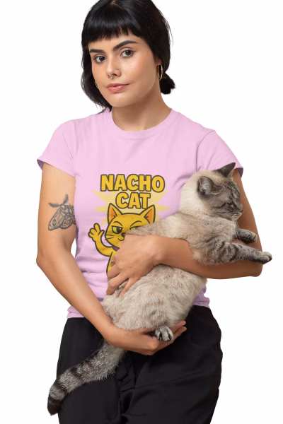 Nacho Cat Unisex Tee, Fun Graphic T-Shirt for Cat Lovers, Superhero Cat Design, Gift for Cat Owners, Perfect for Birthdays and Celebrations