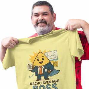 Nacho Average Boss Unisex T-Shirt, Fun Office Humor Tee, Gift for Boss's Day, Quirky Workwear, Casual Everyday Style - Image 2