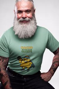 Nacho Average Grandpa T-Shirt, Funny Gift for Grandparents, Unisex Humor Tee, Perfect for Father's Day, Casual Wear, Comedy Apparel - Image 2