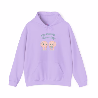 My Anxiety Has Anxiety Hoodie - Anxiety Awareness Cozy Hoodie - 2XL, Orchid