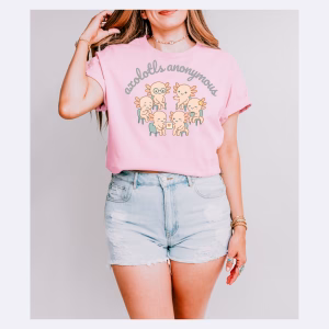 Gildan Mental Health Unisex Tee, Cute Animal Tee, Gift for Animal Lovers, T-Shirt, Quirky Fun Casual Wear, Summer Staple, Axolotl, Feelings - Image 7