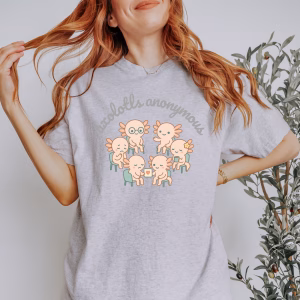 Gildan Mental Health Unisex Tee, Cute Animal Tee, Gift for Animal Lovers, T-Shirt, Quirky Fun Casual Wear, Summer Staple, Axolotl, Feelings - Image 6