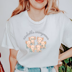 Gildan Mental Health Unisex Tee, Cute Animal Tee, Gift for Animal Lovers, T-Shirt, Quirky Fun Casual Wear, Summer Staple, Axolotl, Feelings - Image 4
