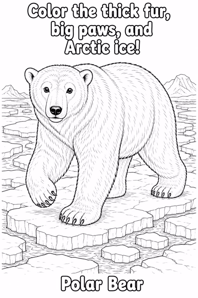 Polar Bear Coloring Page