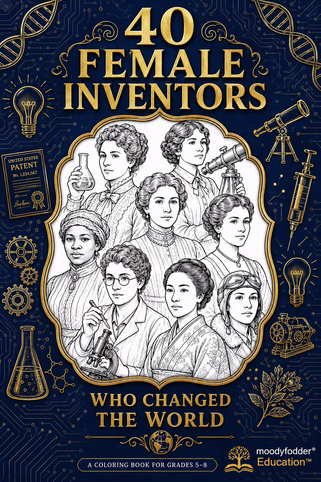 40 Female Inventors Who Changed the World Coloring Book