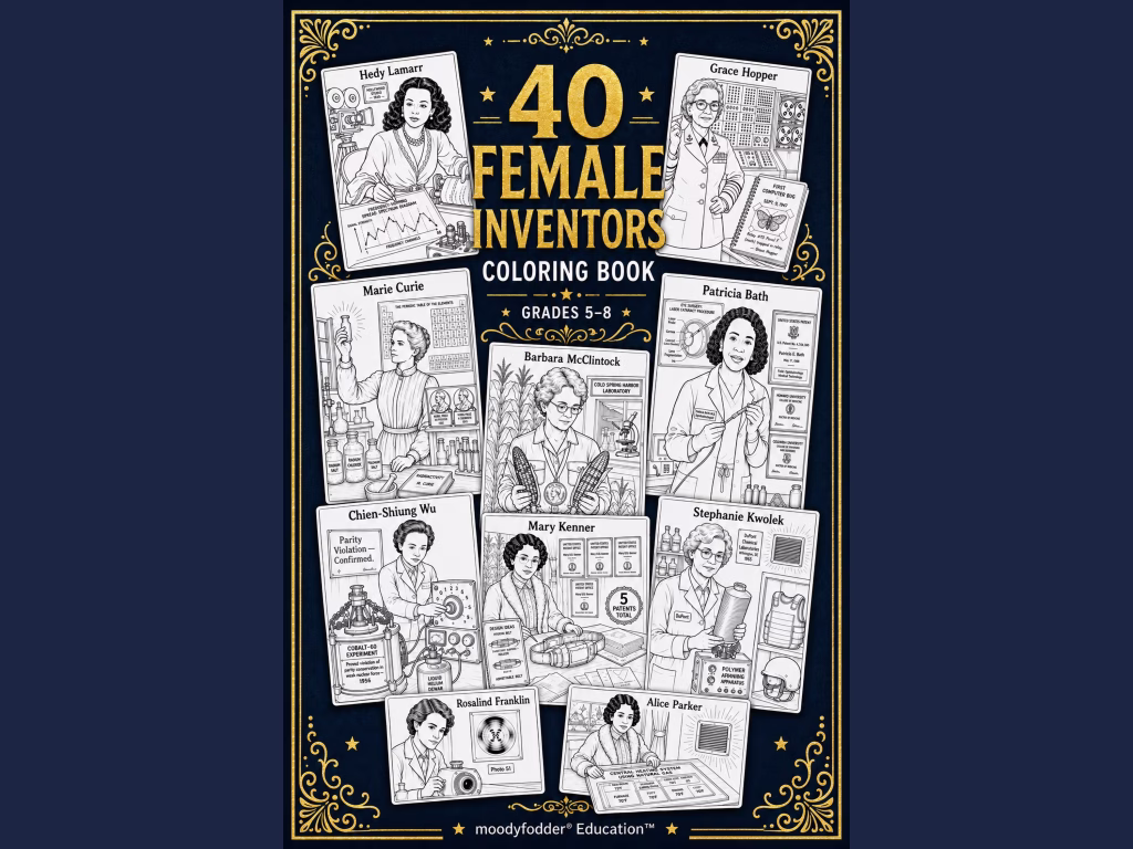 40 Female Inventors Coloring Book — Teachers Pay Teachers