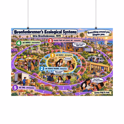 Bronfenbrenner's Ecological Systems — Classroom Poster
