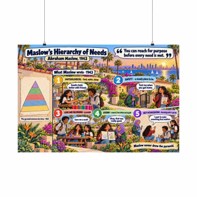 Maslow's Hierarchy of Needs — Classroom Poster