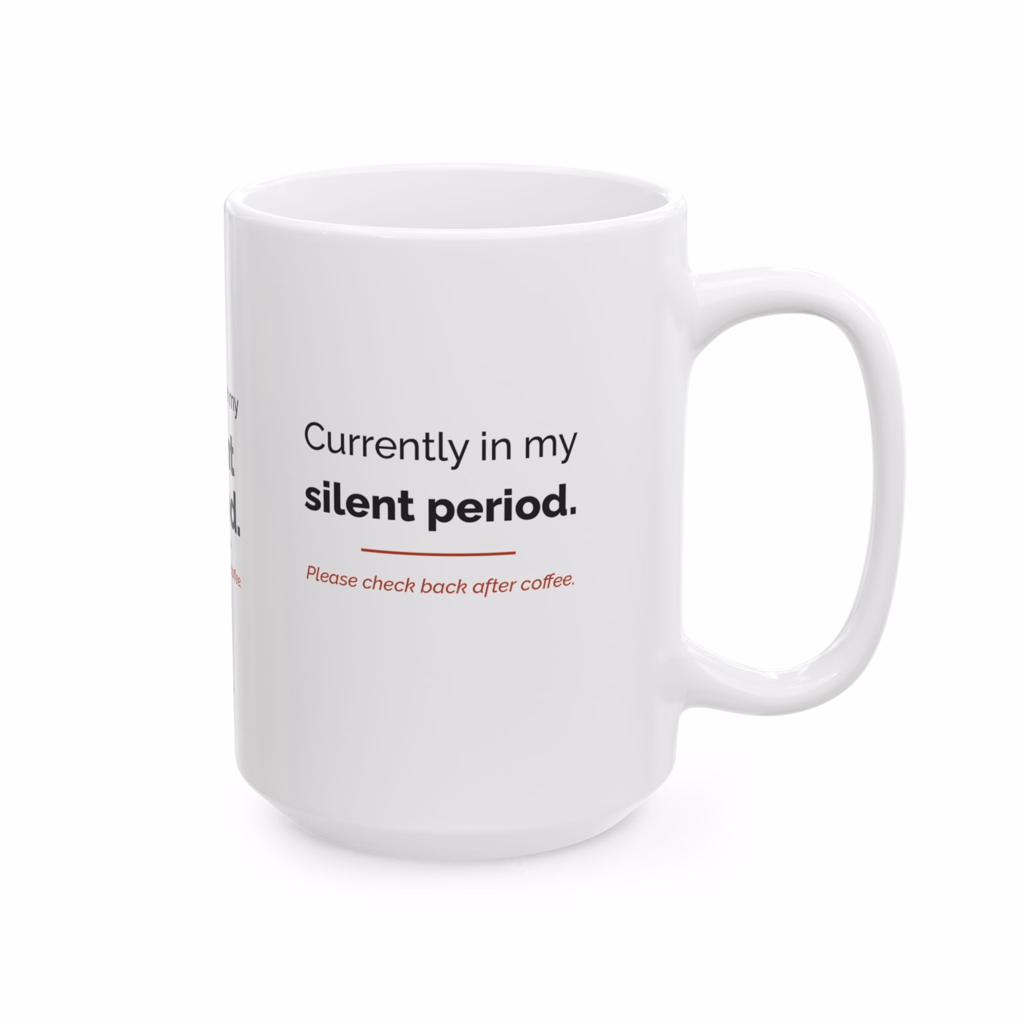 Funny ESL Teacher Mug, Silent Period Coffee Mug for ELD Teachers, Bilingual Teacher Gift, Secret Santa Coworker Gift, 15oz - Image 2