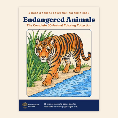 Endangered Animals Coloring Book — The Complete 50-Animal Collection (Printable PDF)