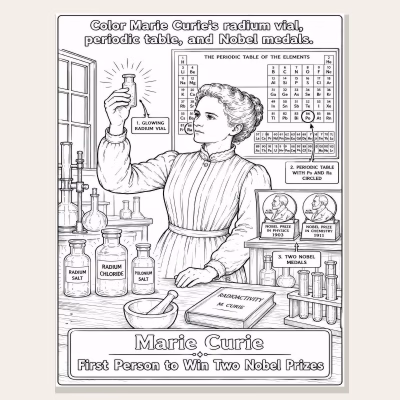 FREE Marie Curie & Grace Hopper Coloring Pages — Women Inventors, Grades 4–8